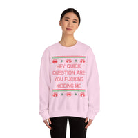 Hey Quick Question Are You Fucking Kidding Me- Ugly Sweater